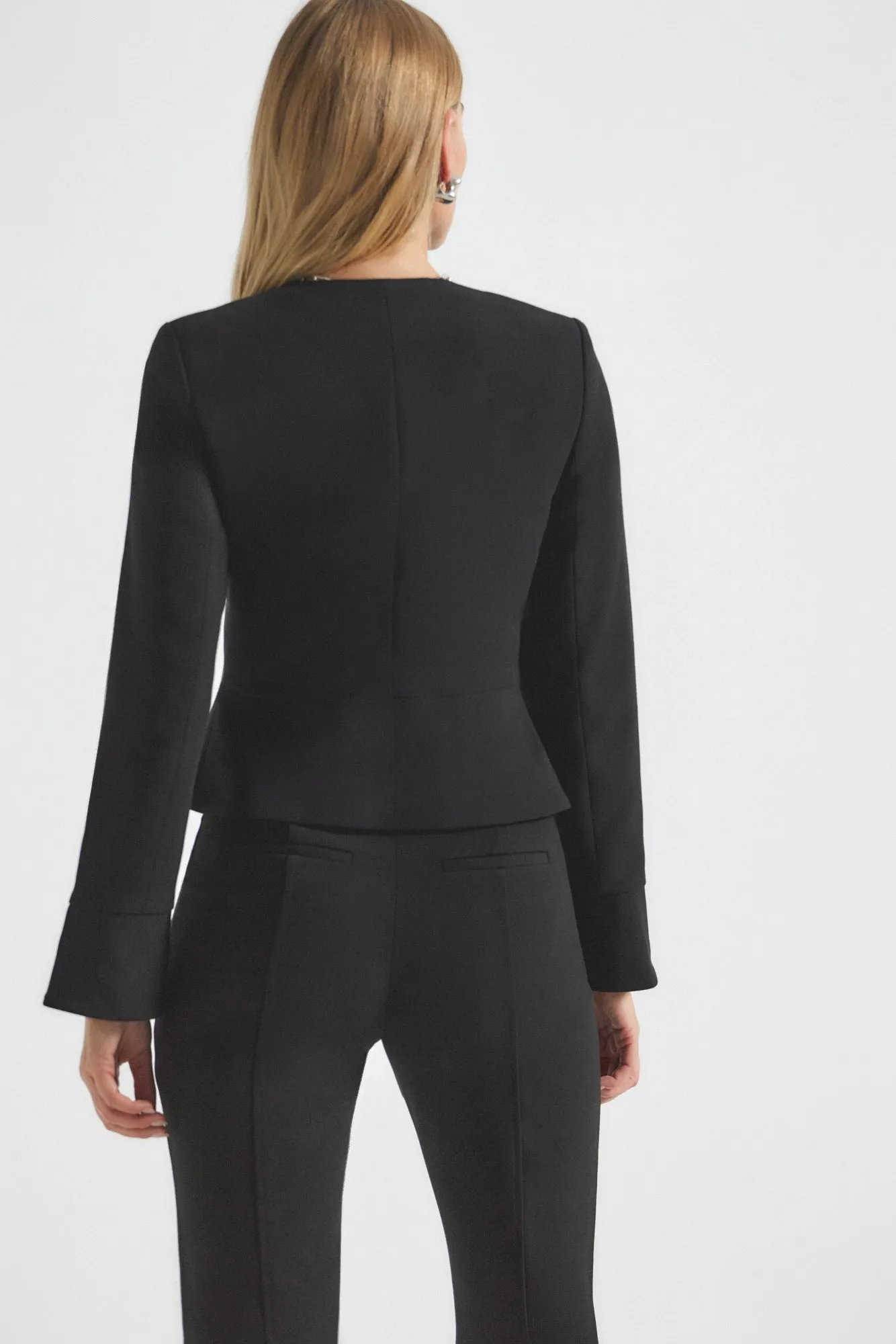 Elizabeth Peplum Jacket - Black