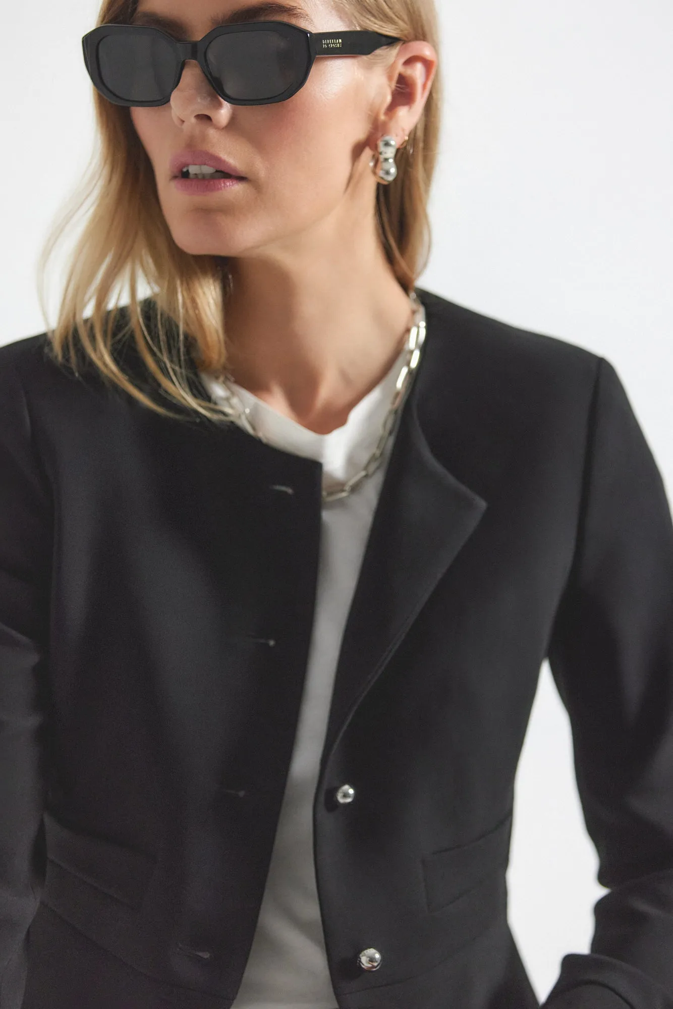 Elizabeth Peplum Jacket - Black