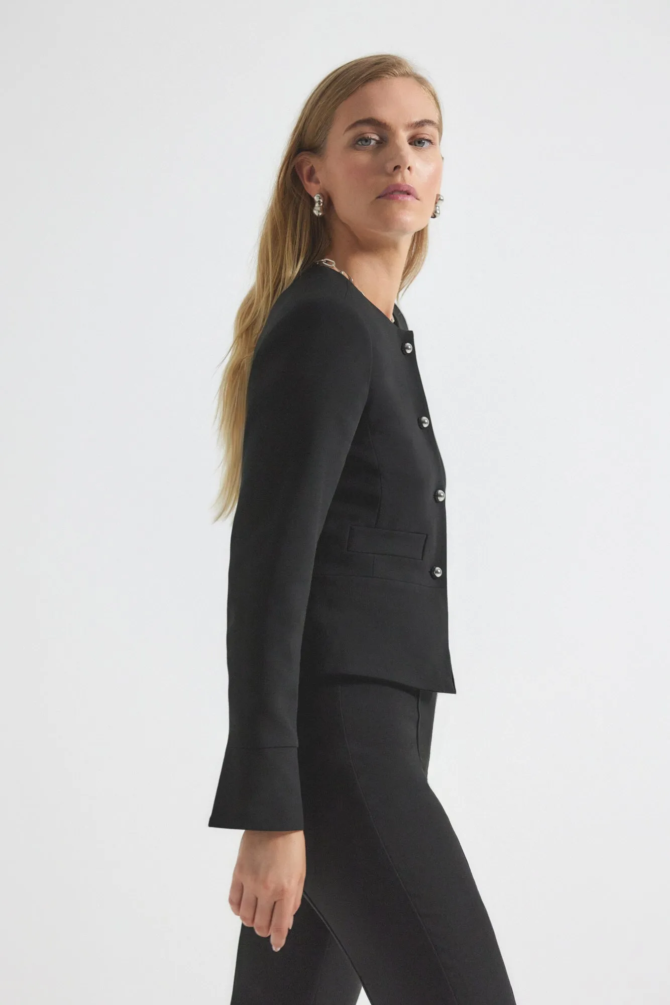 Elizabeth Peplum Jacket - Black