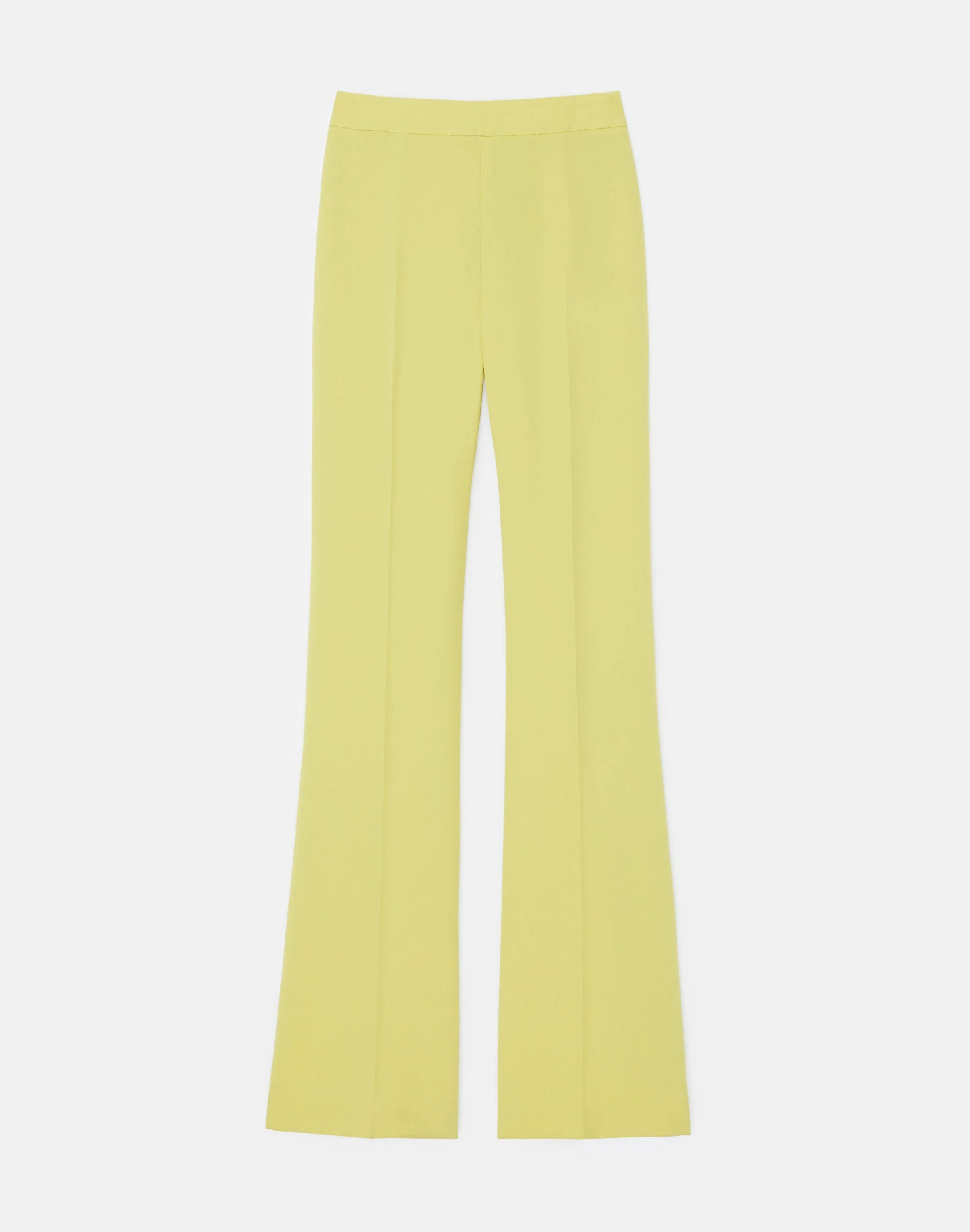 Finesse Crepe Gates Side-Zip Flared Pant