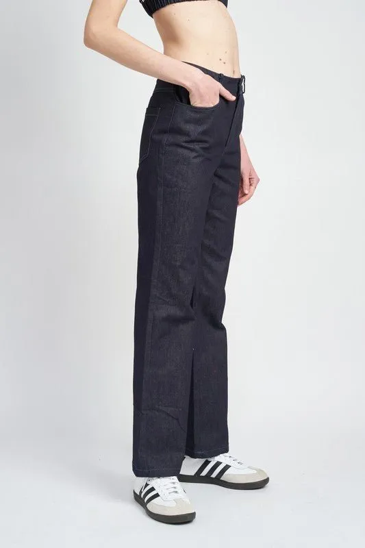Flared Denim Pants