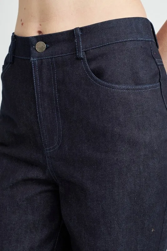 Flared Denim Pants