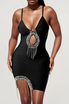 Fringe and Flare Mini BodyCon Dress