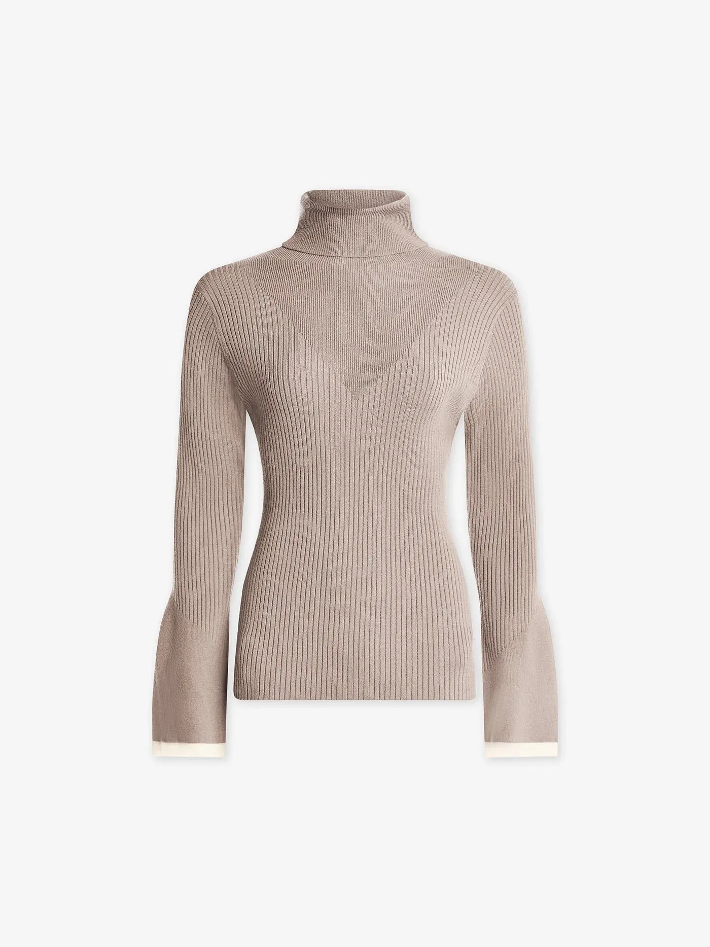 Fungi Ravena Rib Knit High-Neck Top
