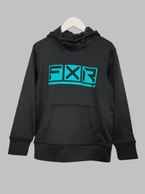 FXR Youth Podium Tech Pullover Hoodie in Black/Blue M