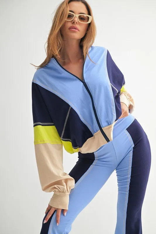 Gasp| Colorblocked Flare Pant Set