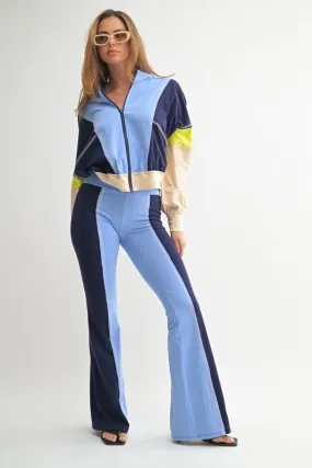 Gasp| Colorblocked Flare Pant Set
