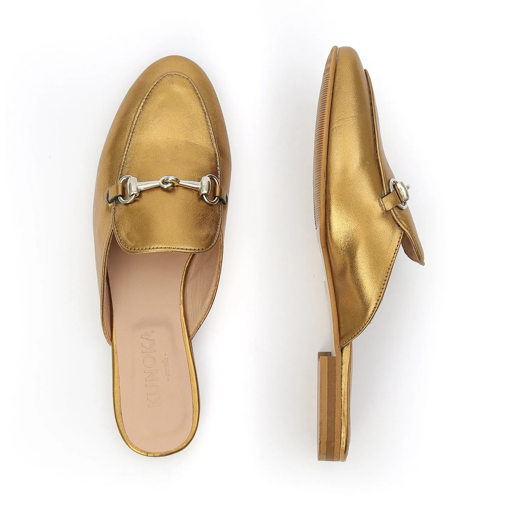 GAUTHIER slip-on mule - gold