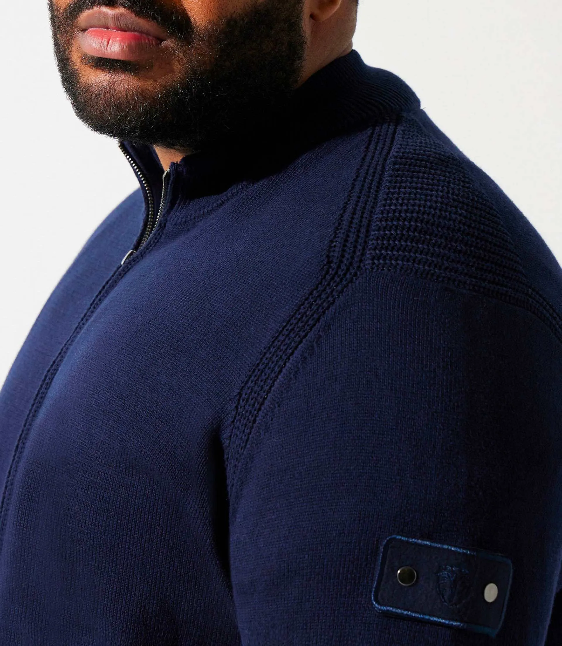 Gilet zippé col montant marine DANBT