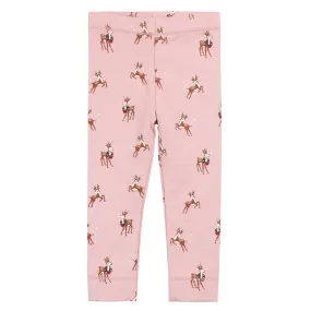Girls Reindeer Leggings