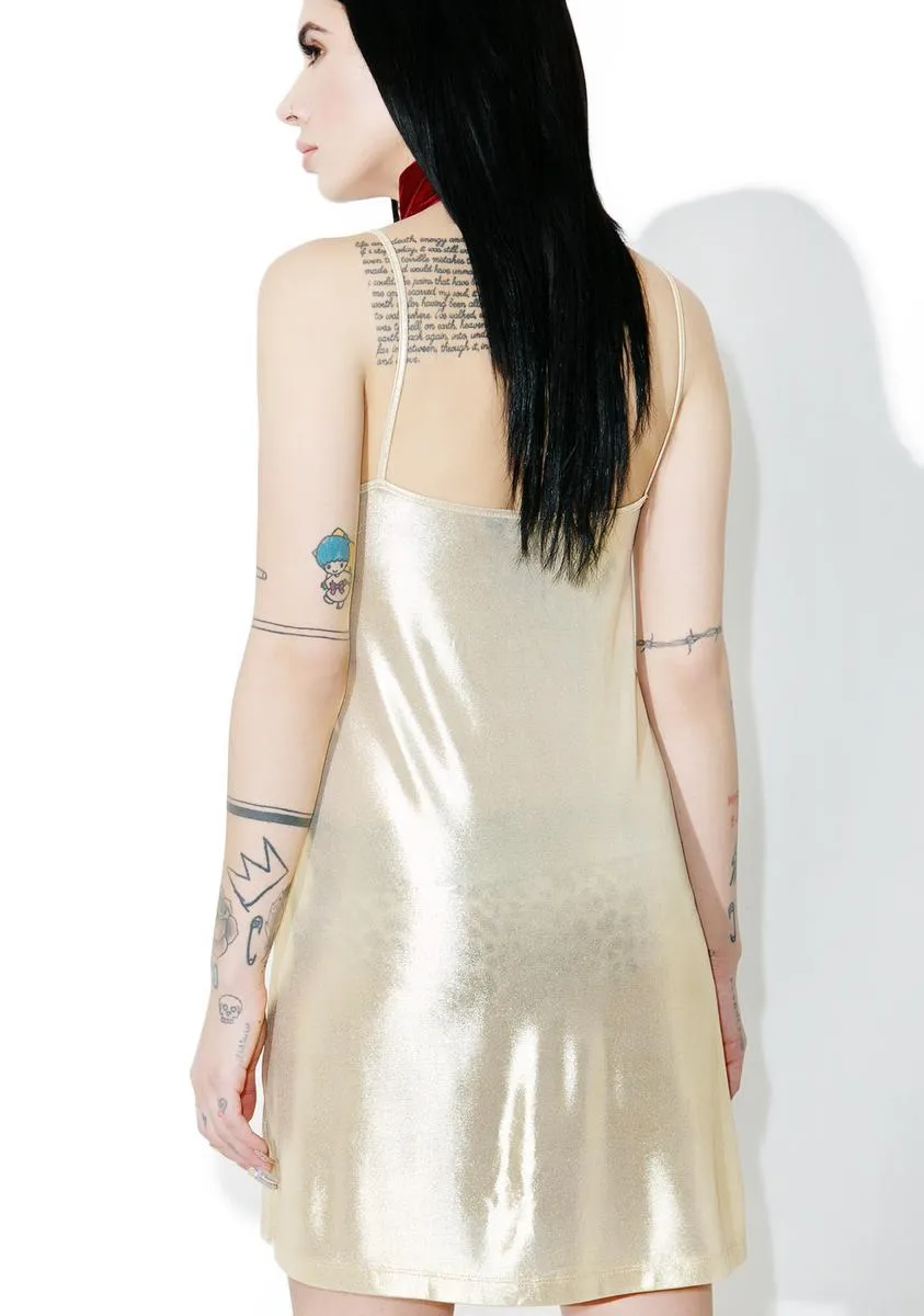 Gold Londe Slip Dress