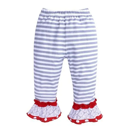 Gray Reindeer Ruffled Pant Set