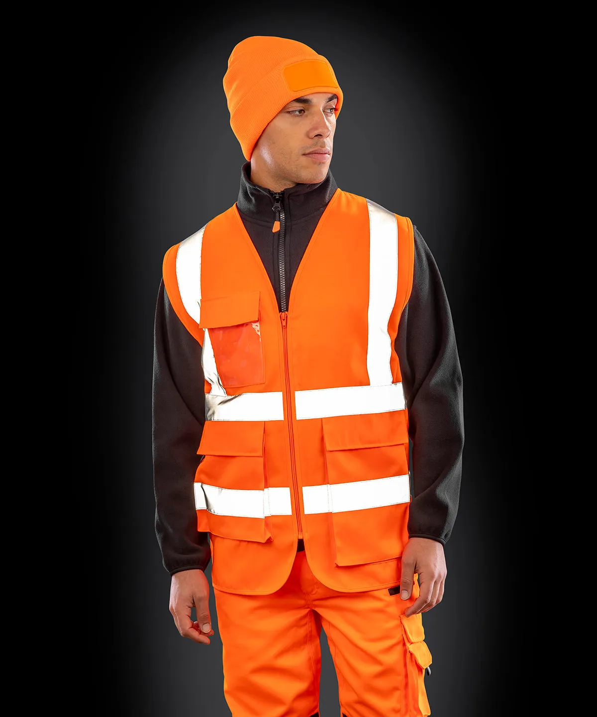 Heavy duty polycotton security vest | Navy