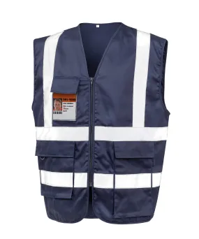 Heavy duty polycotton security vest | Navy