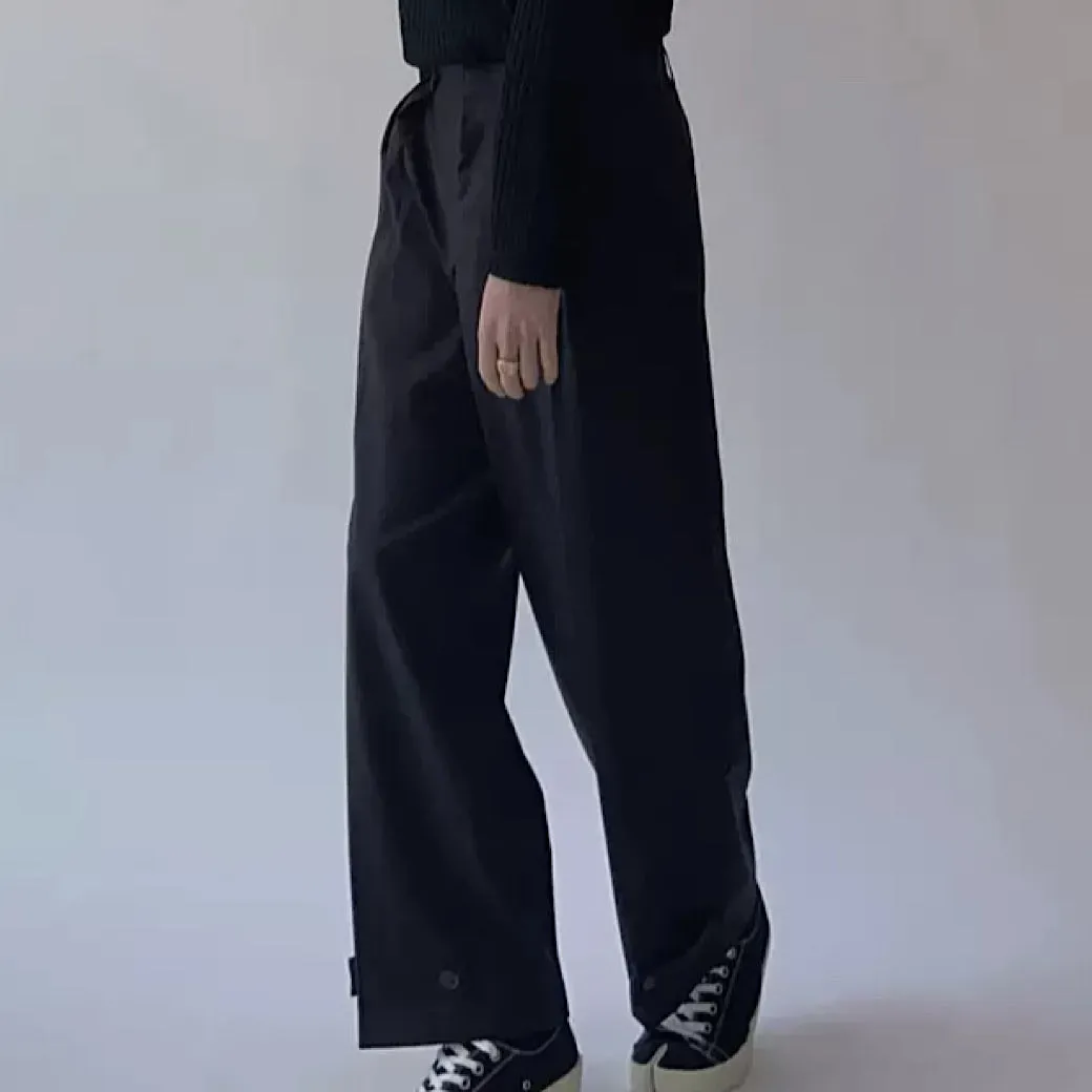 Hem button flared pants  HL1915