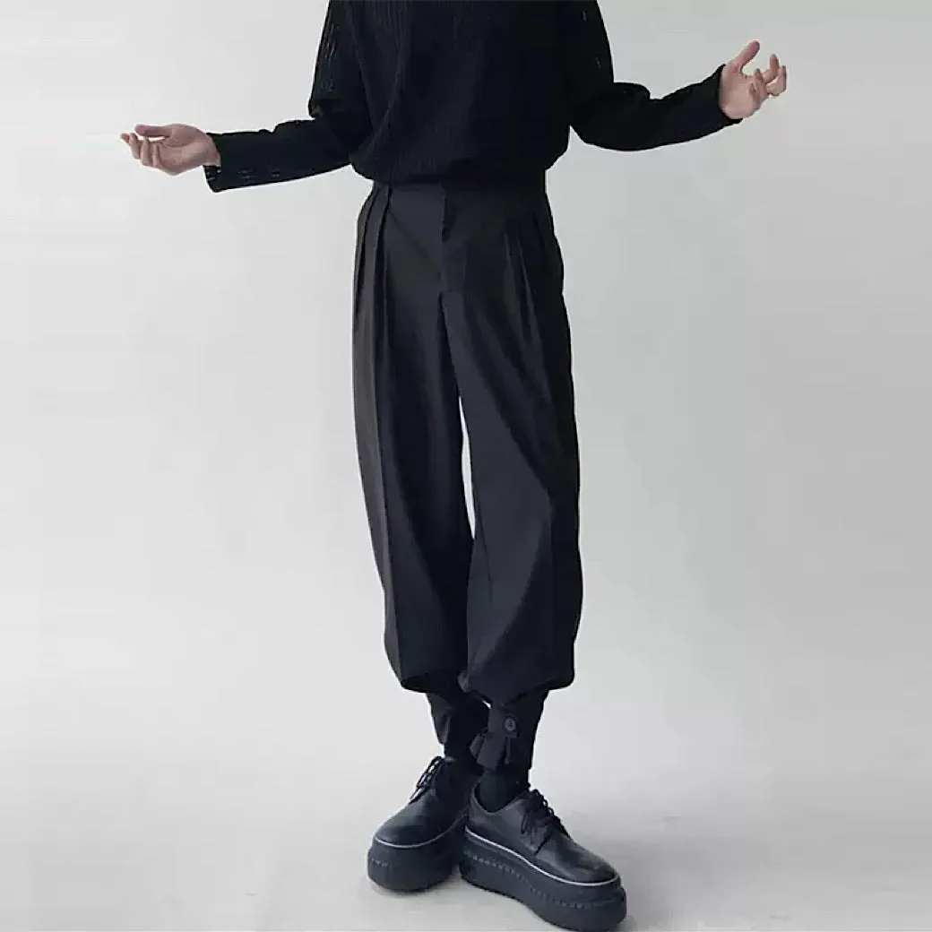 Hem button flared pants  HL1915
