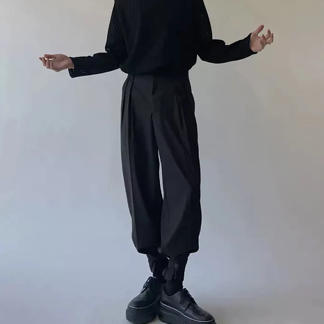 Hem button flared pants  HL1915