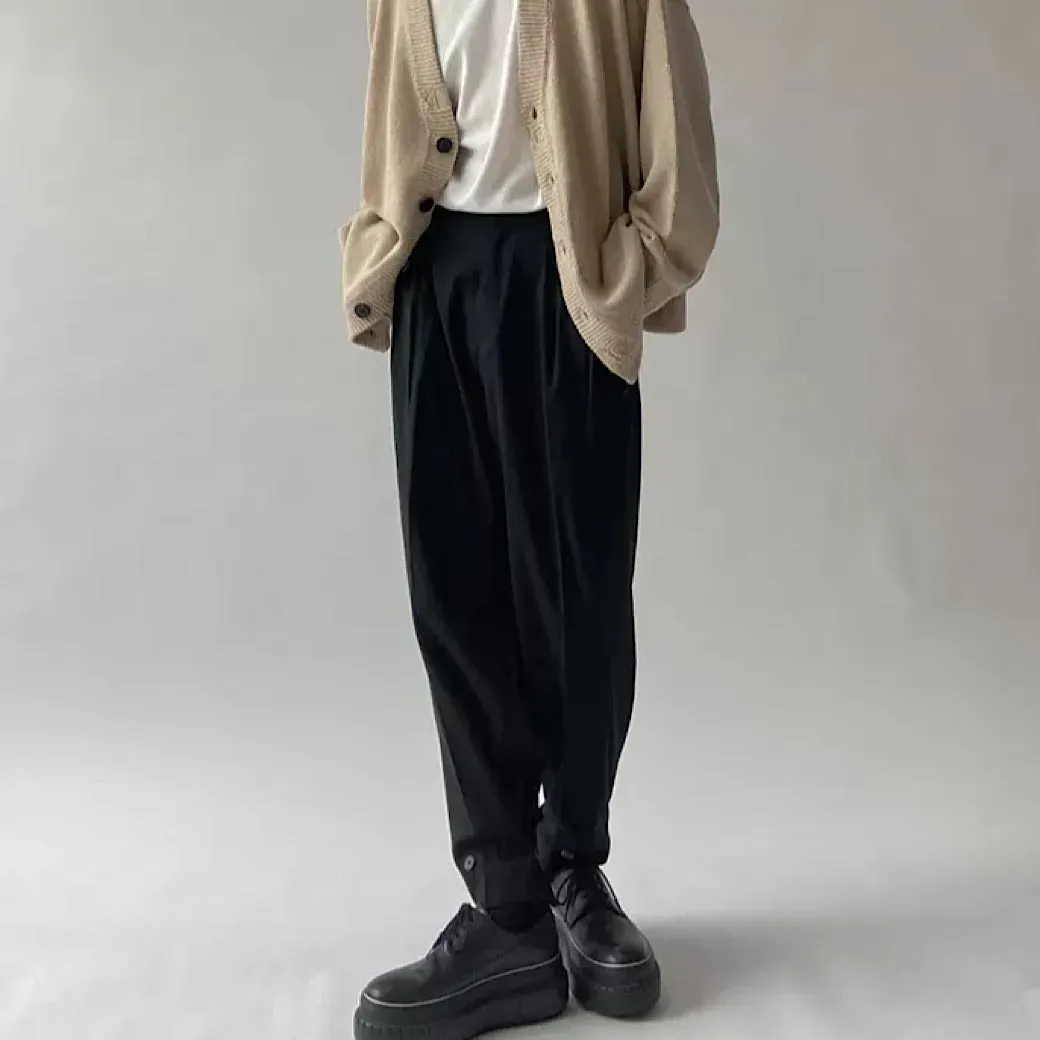 Hem button flared pants  HL1915