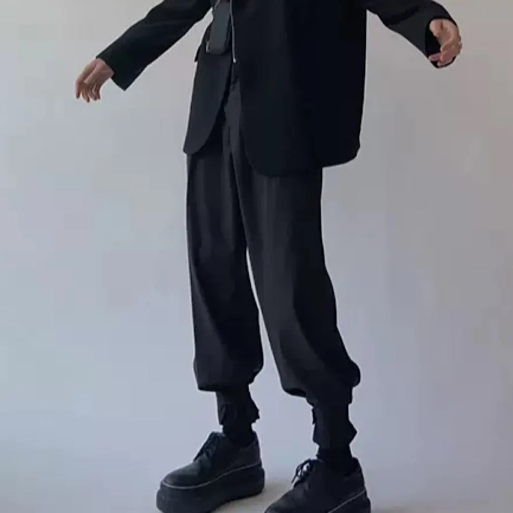 Hem button flared pants  HL1915