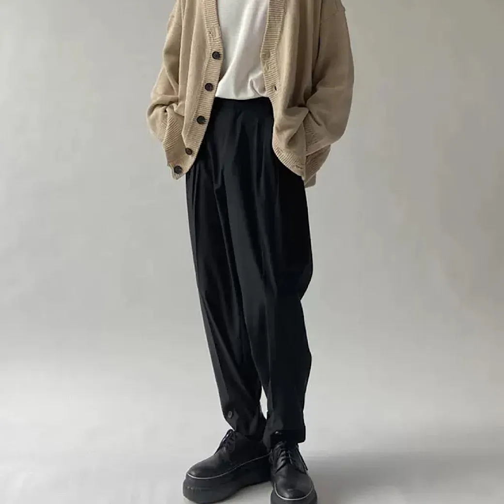 Hem button flared pants  HL1915