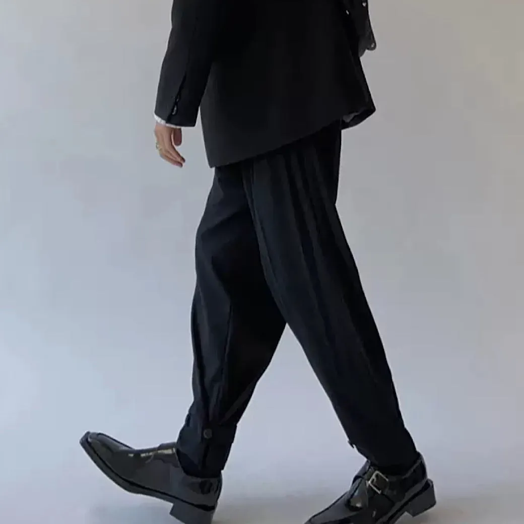 Hem button flared pants  HL1915