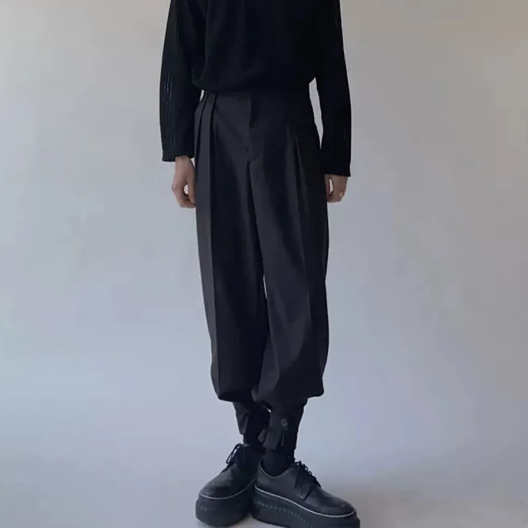 Hem button flared pants  HL1915