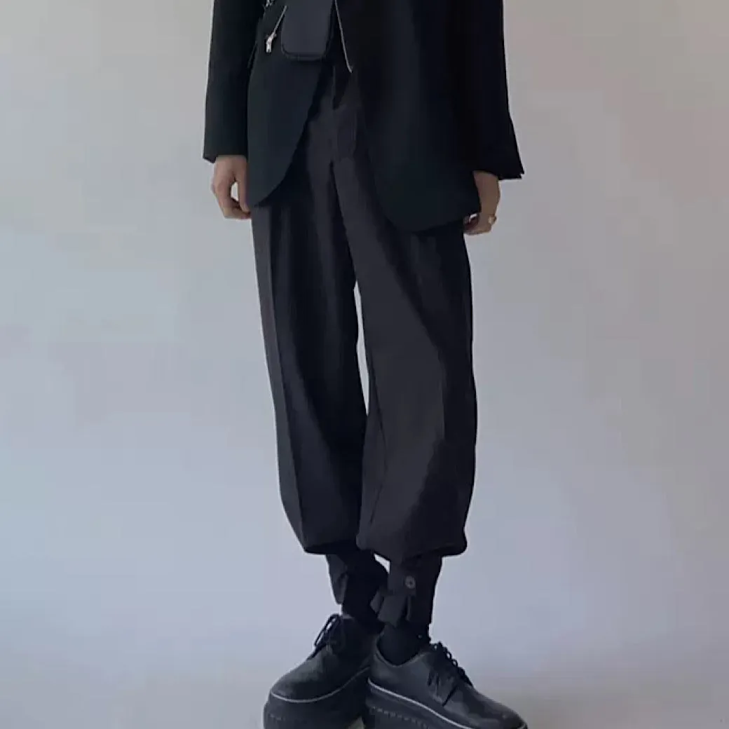 Hem button flared pants  HL1915