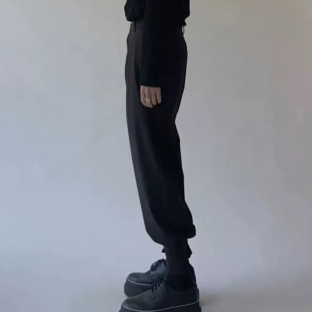 Hem button flared pants  HL1915