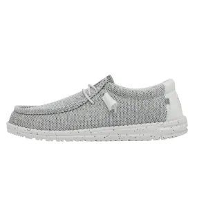 Hey Dude Men's Wally Sox Stone White Size 10 | Men’s Shoes | Men's Lace Up Loafers | Comfortable & Light-Weight