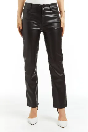 High Rise Pleather 90's Straight