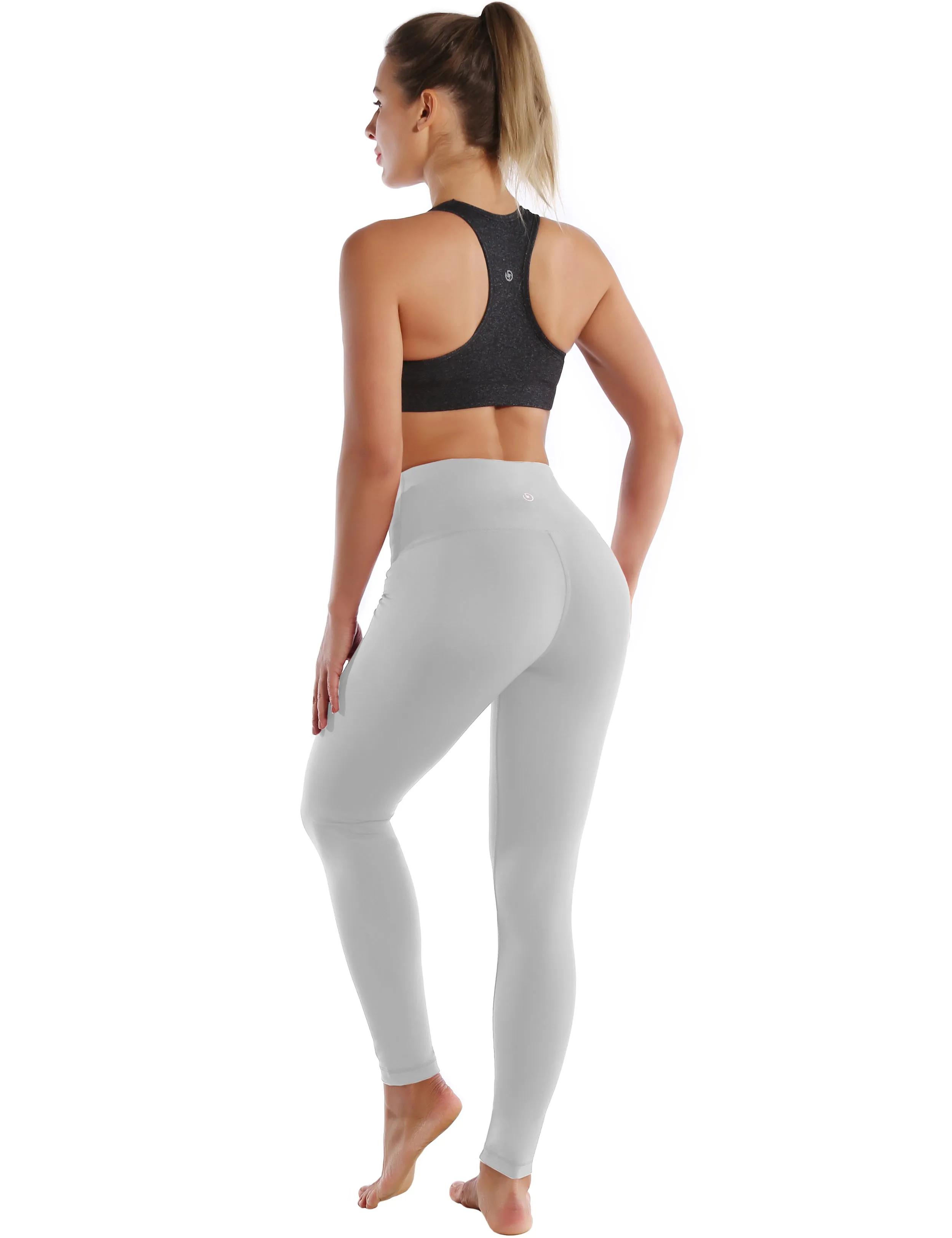 High Waist Plus Size Pants lightgray_Plus Size
