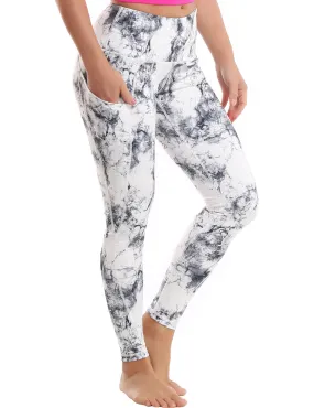 High Waist Side Pockets Yoga Pants arabescato_yoga