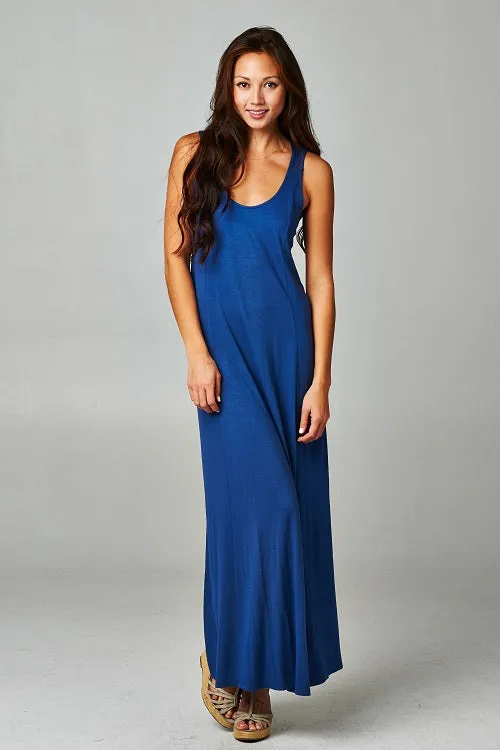 Hourglass Crochet Open Back Tank Maxi Dress