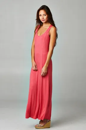 Hourglass Crochet Open Back Tank Maxi Dress