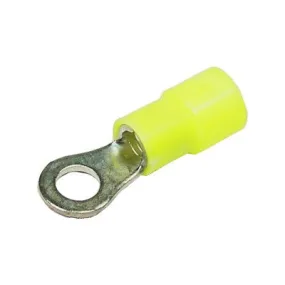 Insulated Ring Crimp Connector 12-10 AWG, 1/2" Tab - Yellow, Pkg/25 (1913-14)