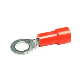Insulated Ring Crimp Connector 22-18 AWG, #4 Tab - Red, Pkg/100 (1702-CS)