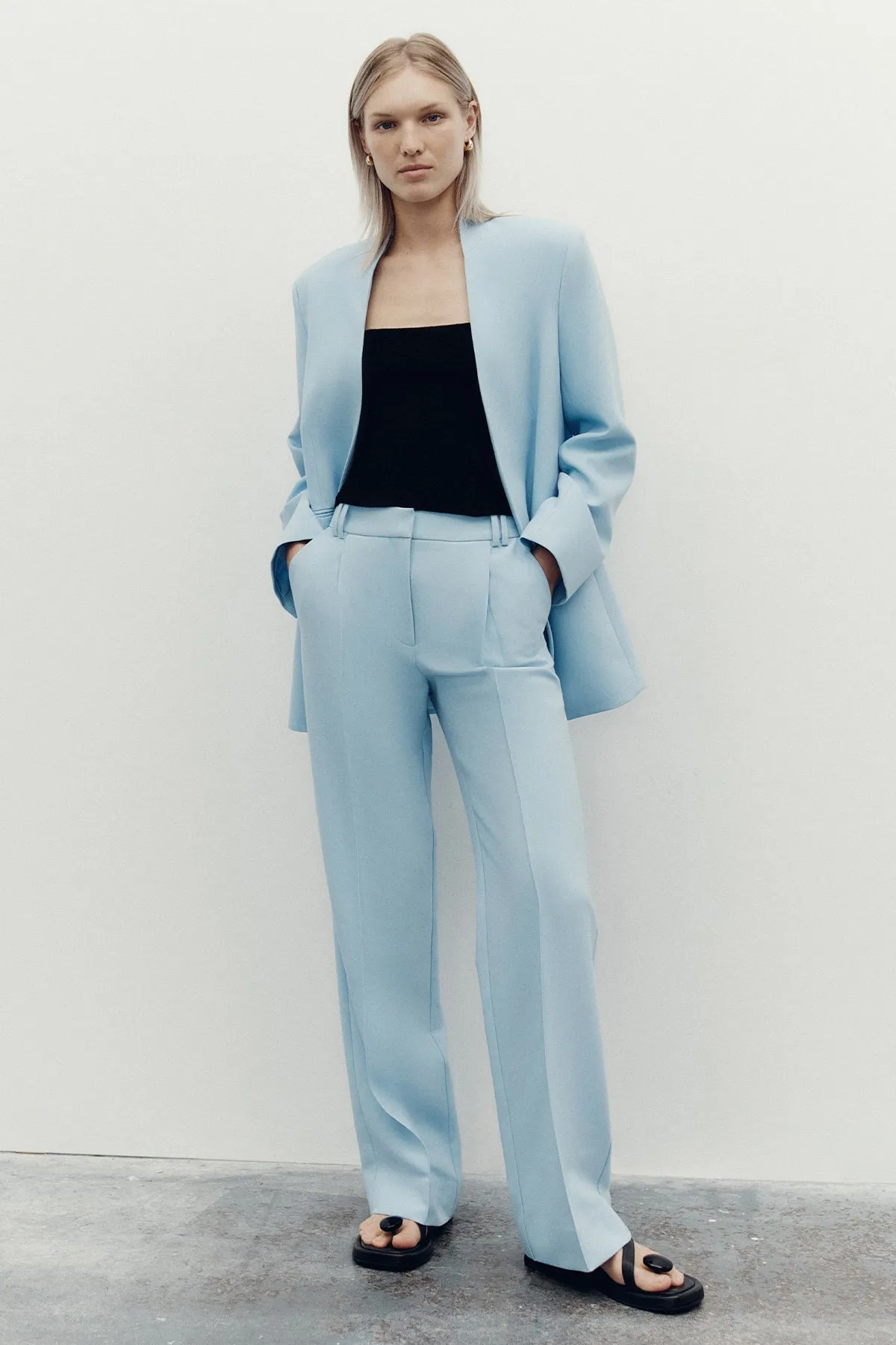 IRENA MID RISE PANT - COOL BLUE
