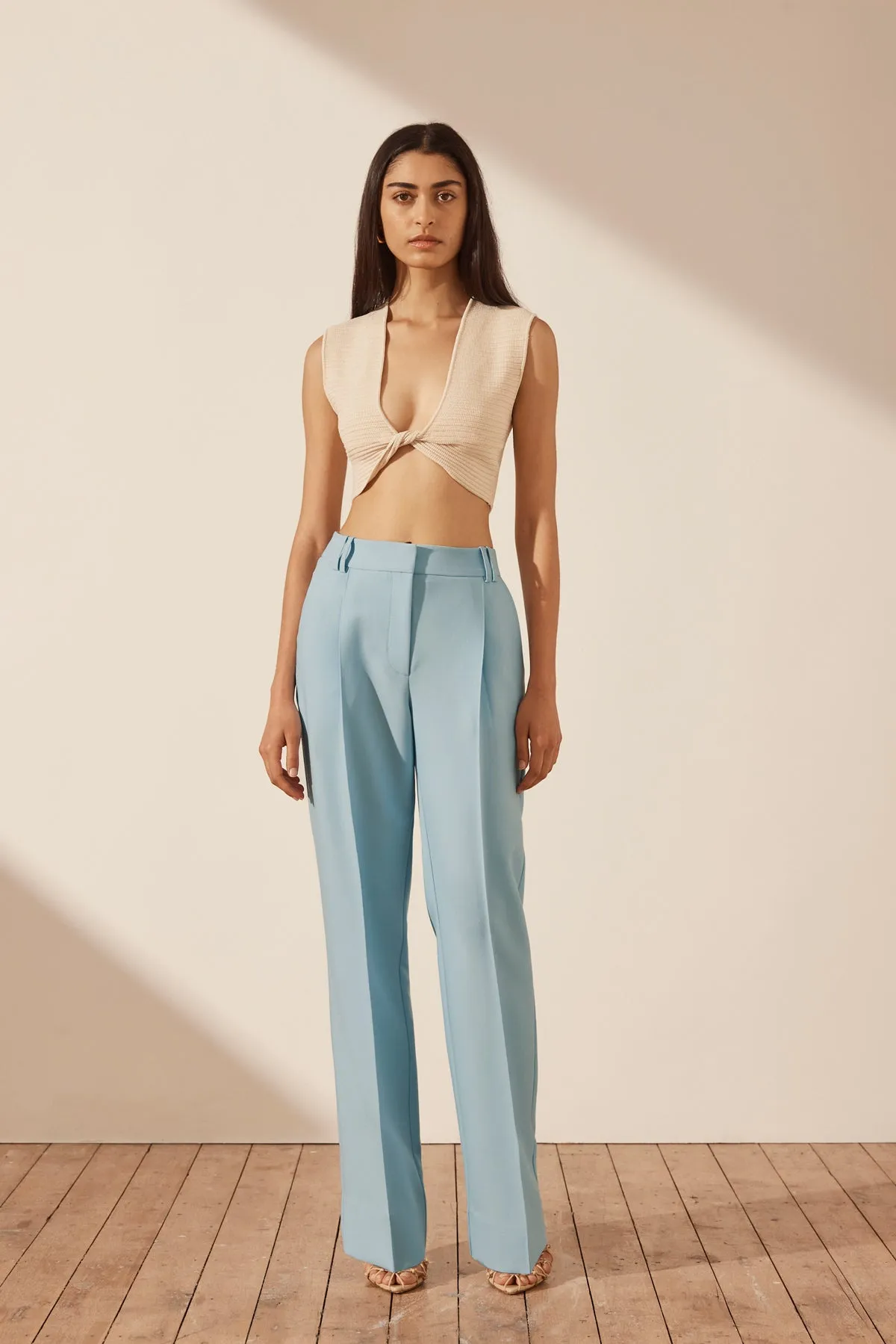 IRENA MID RISE PANT - COOL BLUE