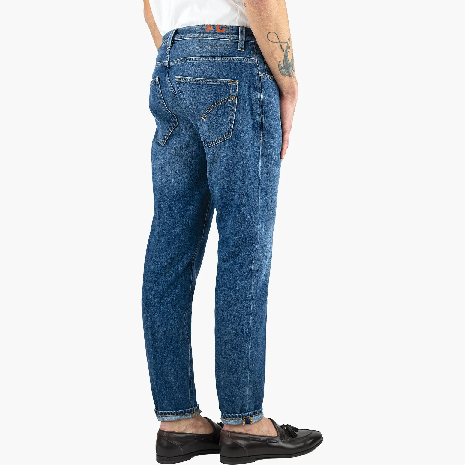 Jeans DONDUP Brighton in Puro Denim Lavaggio Medio