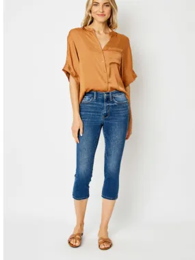 JUDY BLUE CAPRI WITH SIDE SLIT