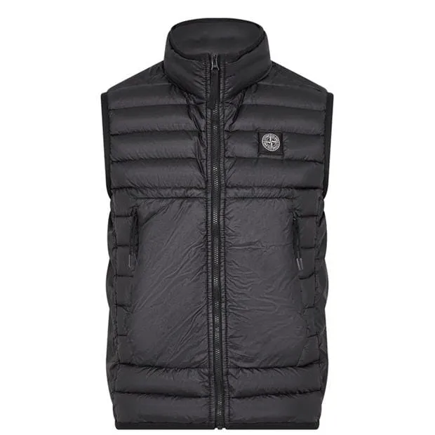 Kids Stone Island Patch Gilet Black