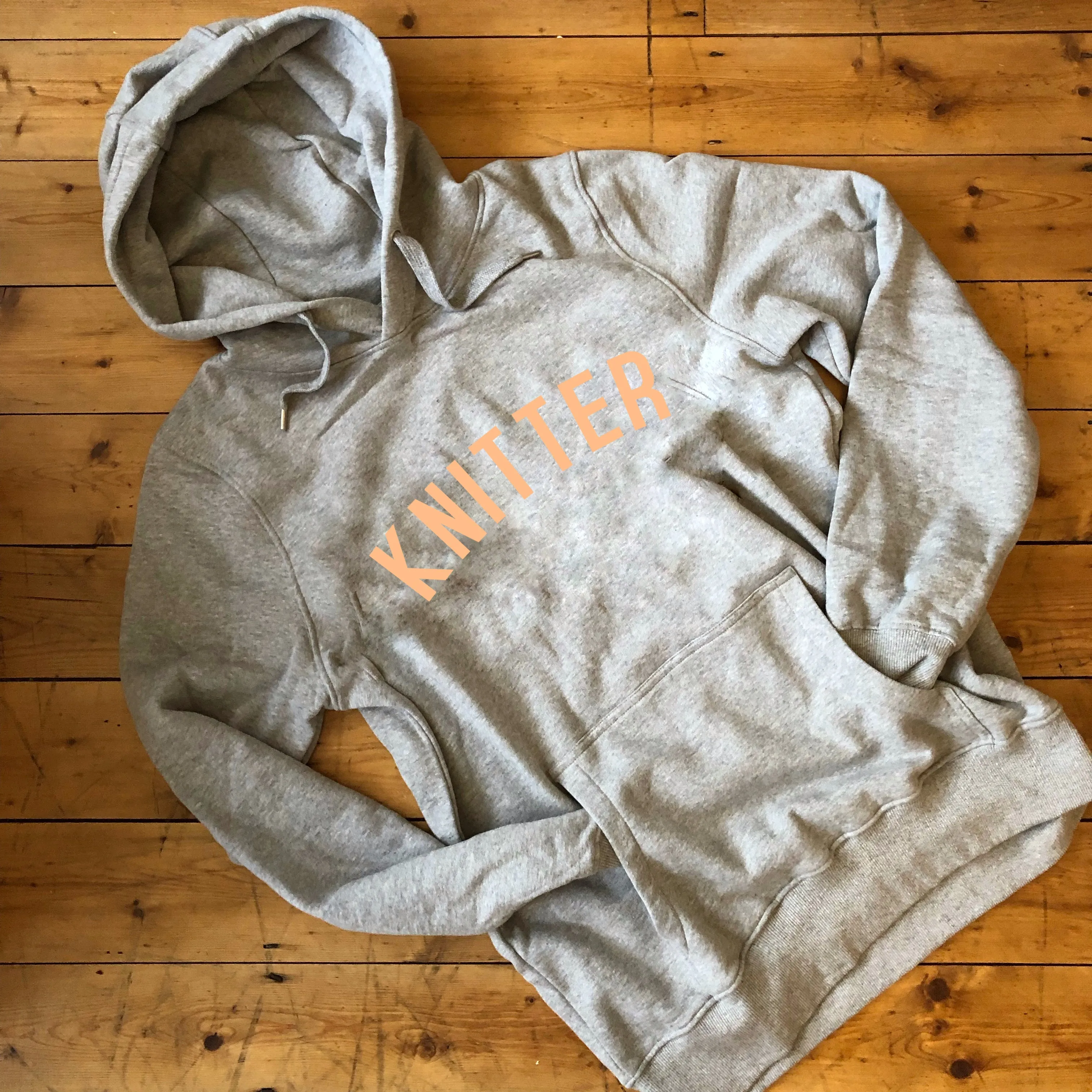 KNITTER Hoodie - 100% Organic Fairtrade Cotton - Pastel Font