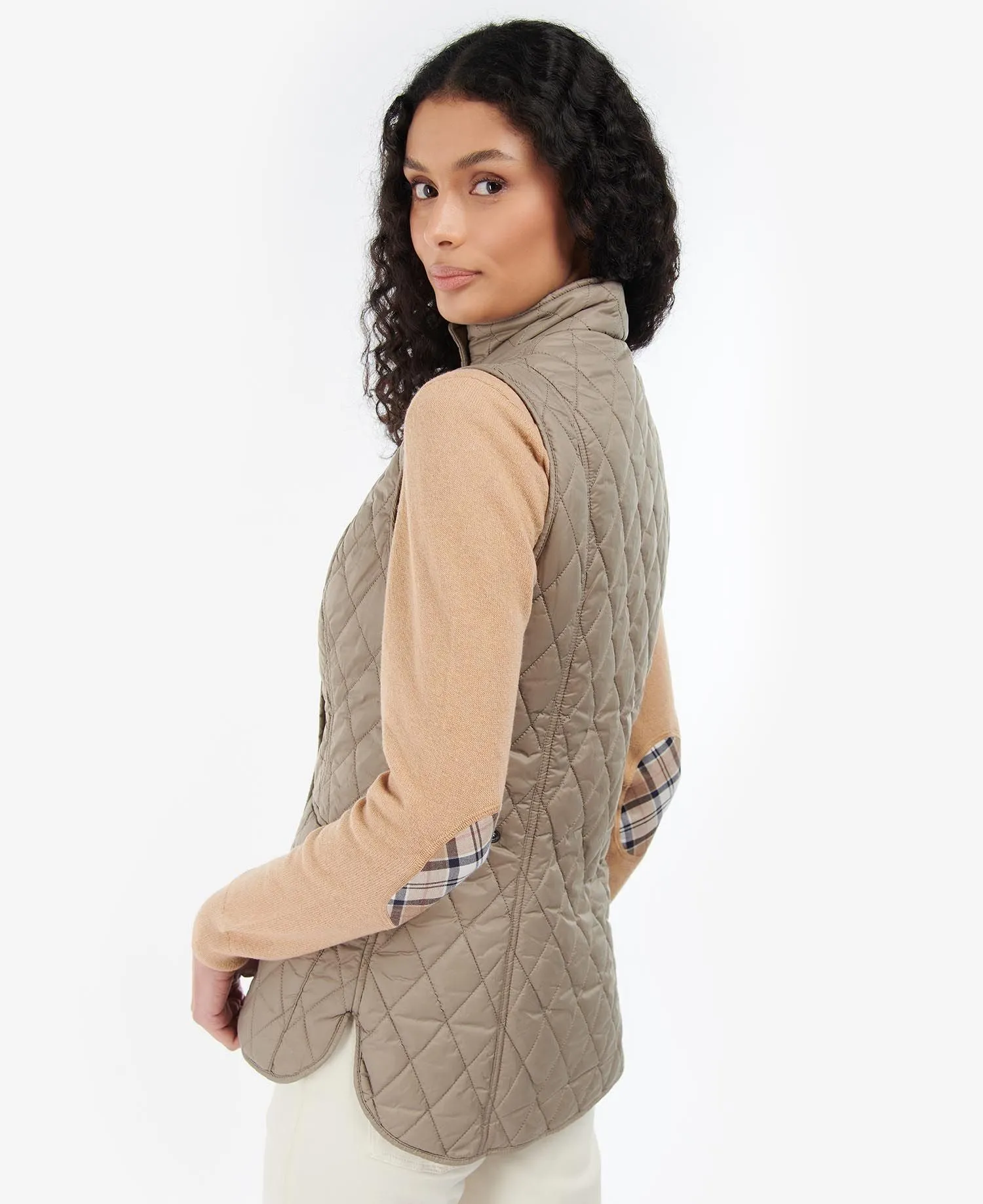 LADIES BARBOUR OTTERBURN GILET - DOESKIN