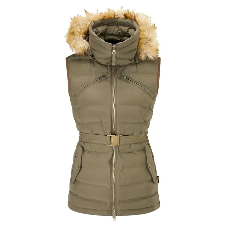 Ladies Calsall Waistcoat In Olive