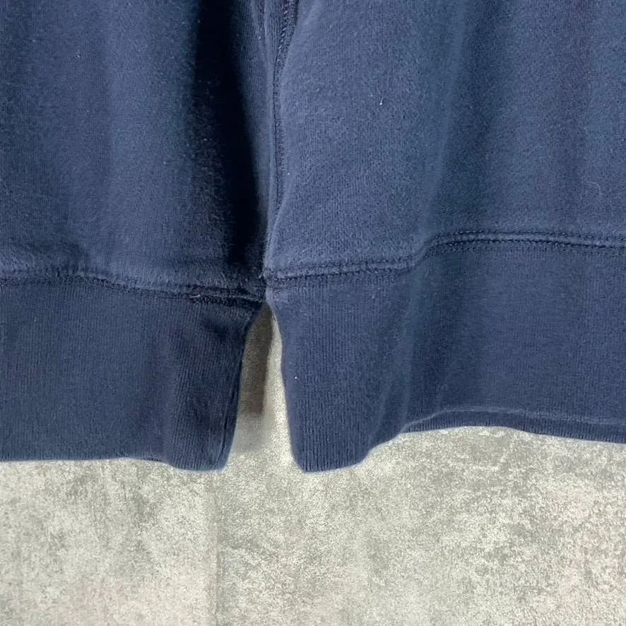 LANDS' END Men's Navy School Uniform Pullover Hooded Sweatshirt SZ M