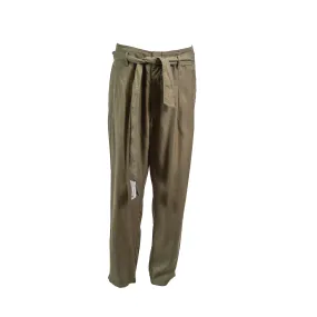 Lauren Ralph Lauren Women's Paperbag Waist Belted Pants Green Size 10