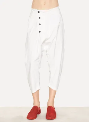Light Paper Cotton Side Button Pant