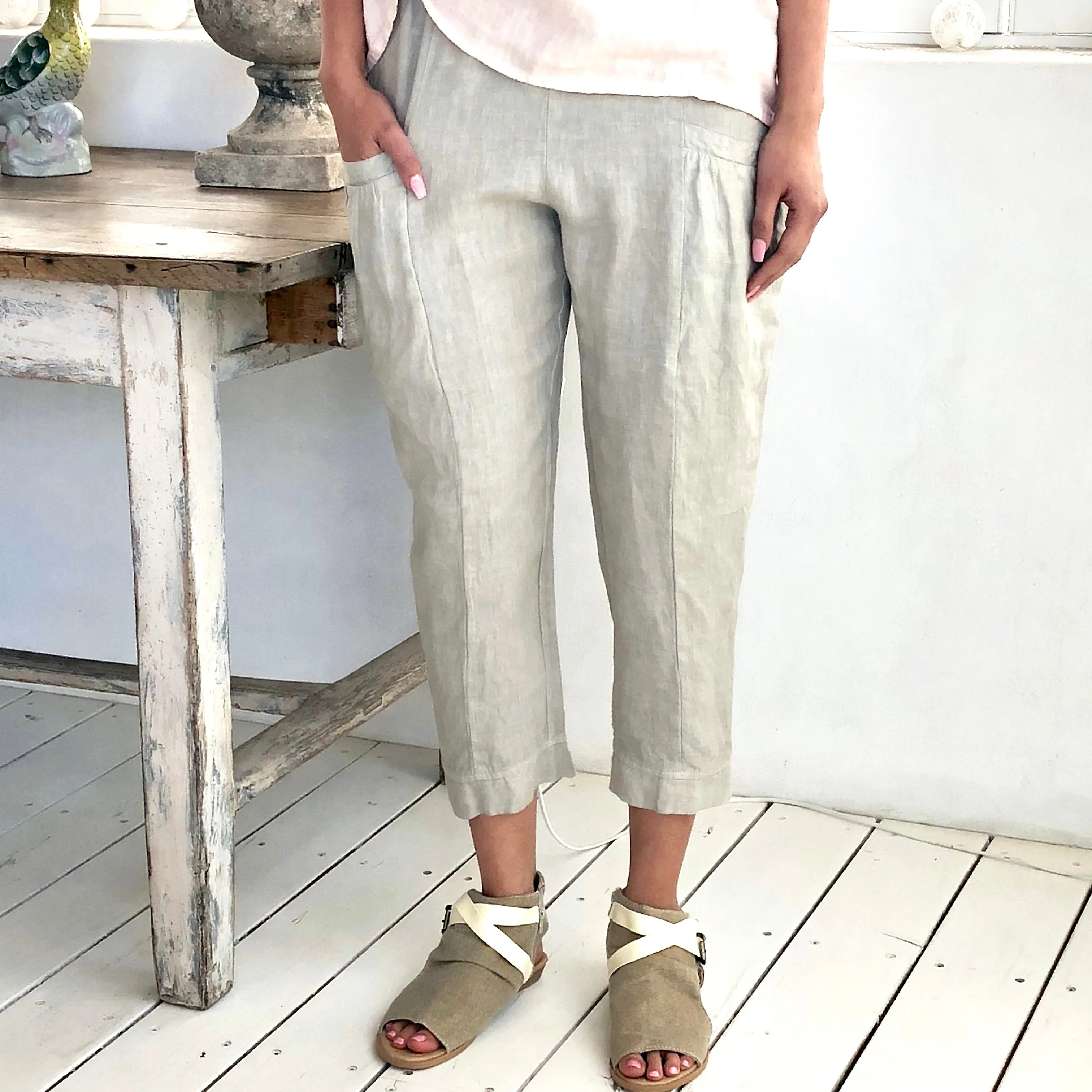 Linen Crop Pants