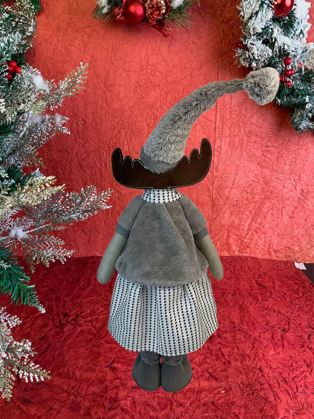 Little Surprise Box 42 INCH Foldable Tall Mr.Reindeer Self standing Christmas Table Décor