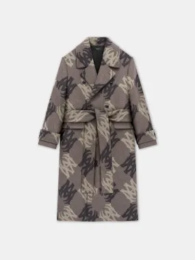 MA QUAD BRUSHED DOUBLE-BREASTED OVERCOAT - Dark Brown